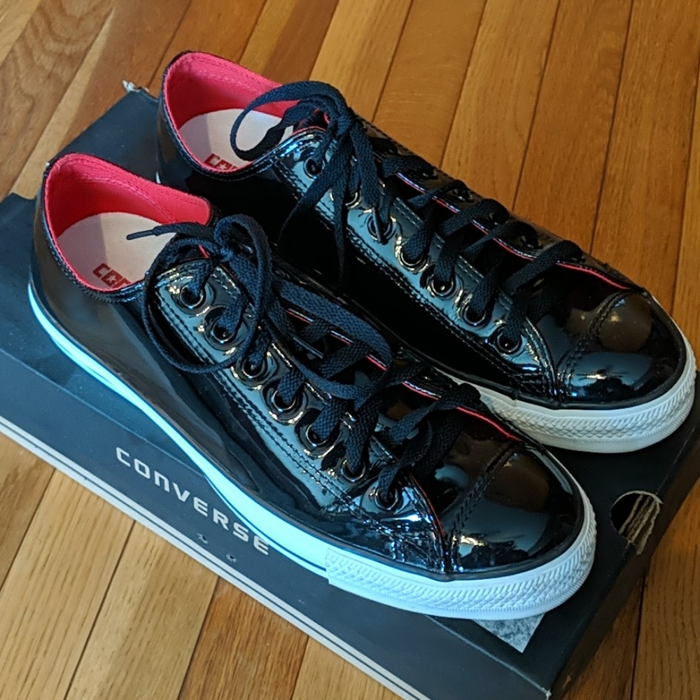 Converse Patent Leather Low Tops